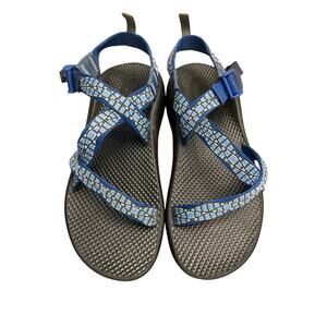 Chaco Big Kids Z/1 EcoTread Sandals Sz 6 Blue Rubber Hiking Outdoor Youth Shoes